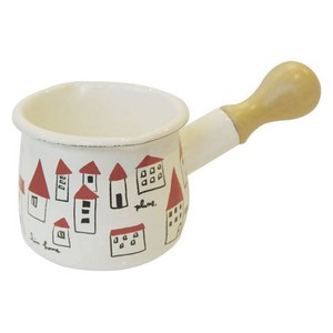 다마하시 플룬 쁘띠 법랑 가스레인지 전용 밀크팬 편수냄비 550ml, 11cm, 아카이야네노, 1개