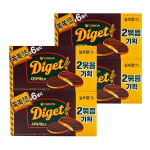 오리온 다이제 초코 312g 2번들 대용량 실속형, 624g, 2개