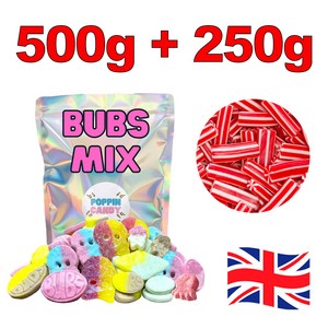 스웨덴 젤리 법스 BUBS MIX 스웨덴 캔디 한 봉지, 1개, 750g