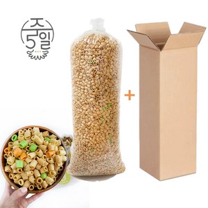 [주5일] 쩐내없는 마카로니 뻥튀기 3kg 박스포장 대용량 벌크 업소용, 1개
