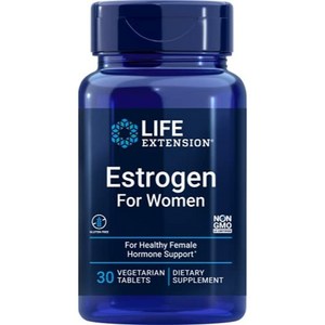 Life Extension 건강한 여성 호르몬 지원을 위한 식물성 에스트로겐 보충제 30정 채식 정제