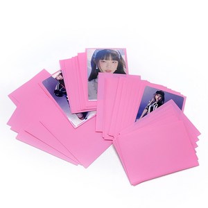 포카 슬리브 칼라 퍼플 50매 OPP 카드 꾸미기 배경지 보관, 핑크-50장
