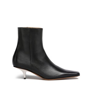 마르니 가죽 미드 힐 앵클 부츠, Italy 40(KR 270), 블랙계열