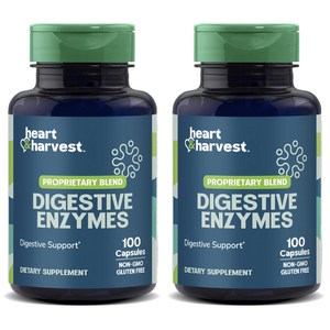 Heart & Harvest 프로프리어터리 블렌드 다이제스티브 엔자임 캡슐, 100정, 2개