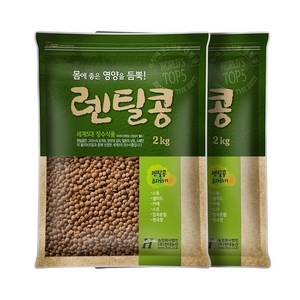 현대농산 갈색 렌틸콩 4kg (2kgx2봉) 렌즈콩, 1개