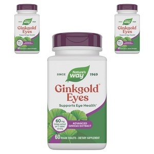 네이쳐스웨이 징크골드 아이즈 비건 타블렛, 60정, 3개