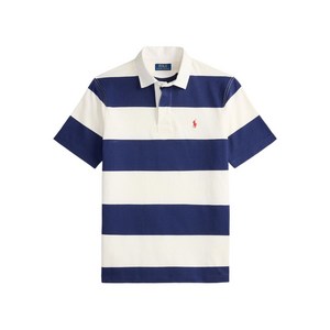 폴로랄프로렌 스트라이프 반소매 폴로 셔츠, 블루계열+화이트계열, Standard L(KR 105)