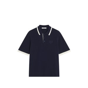 메종키츠네 골지 트리밍 폴로 셔츠, 블루계열, Standard L(KR 105)
