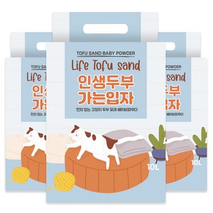 푸르미 인생두부 고양이 모래, 10L, 베이비파우더향, 3개