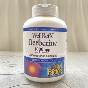 네추럴팩터스 웰벳X 베르베린 1000mg 베지테리안 캡슐, 120정, 3개