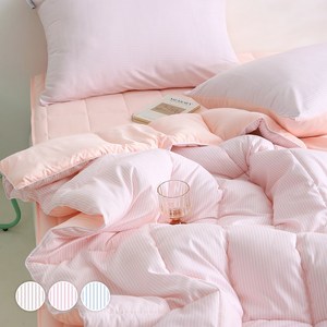 이브아띠 스트라이프 워싱 알러지케어 차렵이불 세트