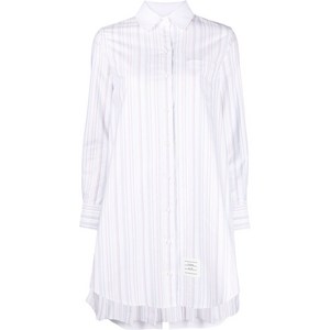 톰 브라운 스트라이프 플리츠 디테일 셔츠 드레스, 화이트계열, Italy 38(KR 44)