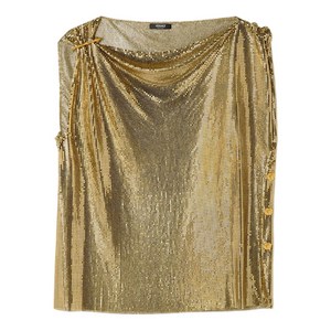 베르사체 세이프티 핀 메시 탑, 골드계열, Italy 40(KR 55)