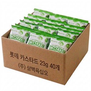 롯데 카스타드 대용량 개별포장 간식, 23g, 40개