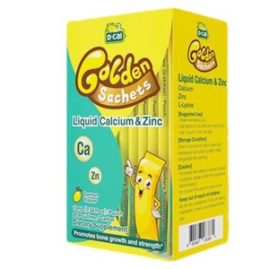 D-CAL 골든 사체트 리퀴드 칼슘 & ZINC 레몬맛 20개입