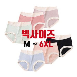 더잘 스판 여성 팬티 6종세트 M~6XL ( 44 ~ 빅사이즈 )