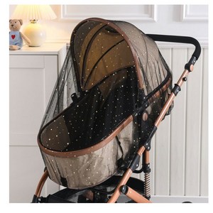 로어링 유모차 별 망사 커버 모기장 2종, 1개, 블랙