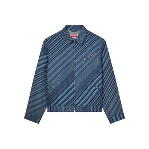 겐조 사선 스트라이프 코튼 재킷, 블루계열, Standard XL(KR 110)