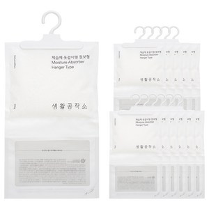 생활공작소 제습제 옷걸이형 점보형 본품, 400g, 12개