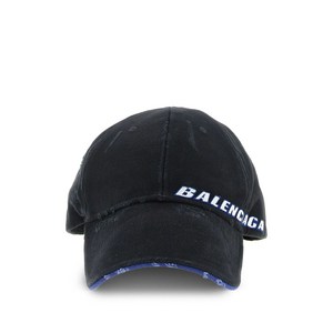 발렌시아가 Tilted Typo logo cotton cap