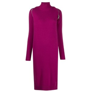 디젤 지퍼 디테일 터틀넥 니트 드레스