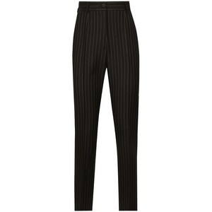 돌체앤가바나 핀스트라이프 울 테일러드 팬츠, 블랙계열, Italy 36(KR 33)