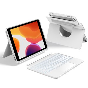 HOU 아이패드 세로 가로 매직키보드 펜슬 수납 아이패드 프로11인치 M4 13인치 에어 6/5/4세대 M2 10.9 11인치 13인치 트랙패드 백라이트 한글 키보드 케이스