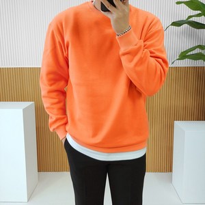 로니제이 남녀공용 오버핏 데일리 면 쭈리 기모 코튼 무지 맨투맨