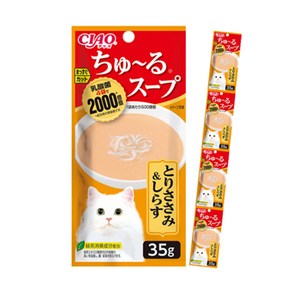 챠오츄르 챠오 이나바 스프 고양이 간식 12개입, 혼합맛(닭가슴살/치..., 35g, 48개