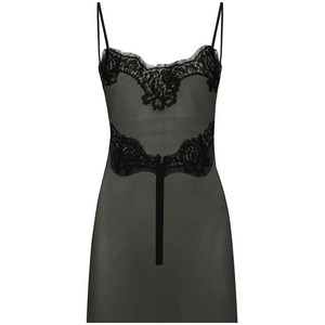 돌체앤가바나 레이스 트리밍 탱크 탑, 블랙계열, Italy 44(KR 66)
