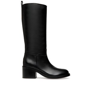 발리 페기 가죽 롱 부츠, Europe 37(KR 240), 블랙계열