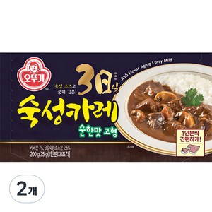 오뚜기 3일 숙성카레 순한맛 고형, 200g, 2개