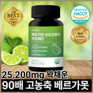 영양비책 25200mg 국내산 베르가못 모로오렌지 락토페린, 1개, 60정