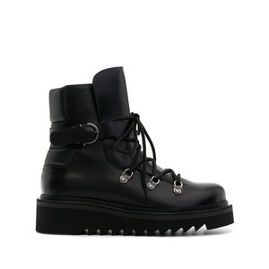 페라가모 엘리모 레이스업 가죽 부츠, US width 9C, 블랙계열