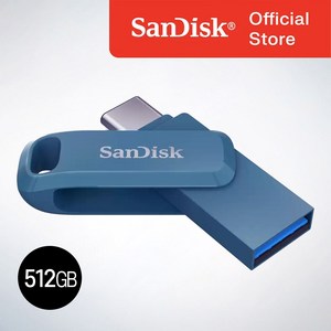 샌디스크 공식인증정품 USB 메모리 Ultra Dual Go 울트라 듀얼 고 Type-C OTG USB 3.1 SDDDC3 512GB 네이비블루, Navy Blue