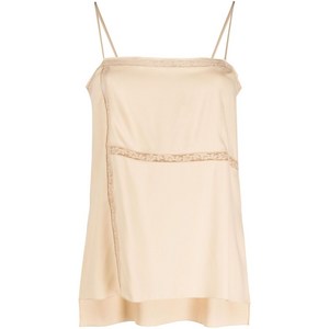 끌로에 레이스 트리밍 하이 로우 캐미솔 탑