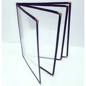 [을지메뉴] 투명메뉴판 블랙 6page