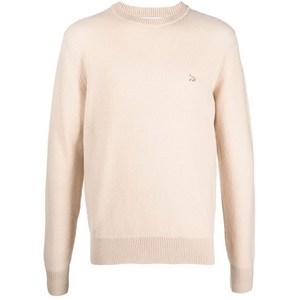 메종키츠네 로고 패치 울 스웨터