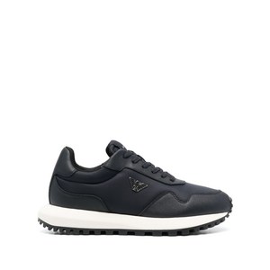 엠포리오아르마니 로고 아플리케 플랫폼 스니커즈