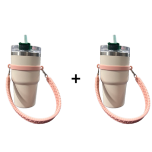 JOYNJOY 텀블러 스트랩 실리콘, 2개, 핑크+핑크