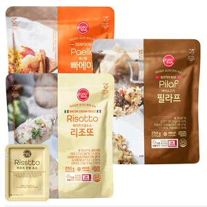 유로밥 유러피안 볶음밥 3팩 (베이컨크림리조또+해산물빠에야+버터소고기필라프), 750g, 1세트