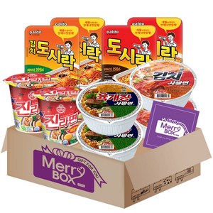 소컵라면 10개 2호(육개장사발면2+김치사발면2+미니왕뚜껑2+팔도도시락2+김치도시락2)+메세지카드
