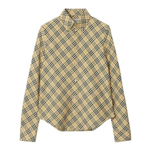 버버리 체크 코튼 셔츠, 베이지계열, UK 6(KR 44-55)