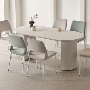 샤프 편한 식탁의자 패브릭 카페 인테리어 의자, 오프화이트, 2개