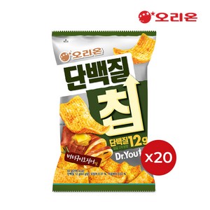 오리온 닥터유 단백질칩 버터오징어맛(60g), 20개, 60g