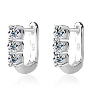 시르겜스 모이사나이트 U자형 모조 다이아몬드 귀걸이 XCMSZ-006