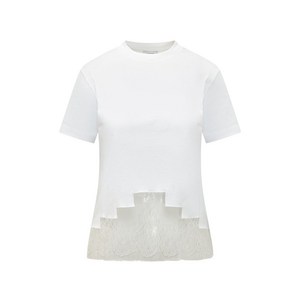 페라가모 레이스 디테일 티셔츠, 화이트계열, Standard M(KR 77)