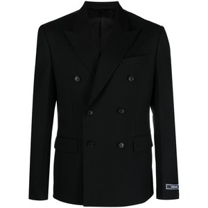 베르사체 더블 브레스티드 버진 울 블레이저, 블랙계열, Italy 48(KR 100)