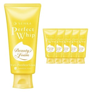 센카 퍼펙트 휩 뷰티 비타민C 포어레스 글로우 폼 재패니즈 유자, 100g, 6개