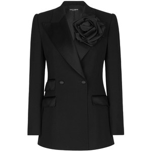 돌체앤가바나 플로럴 아플리케 더블 브레스티드 블레이저